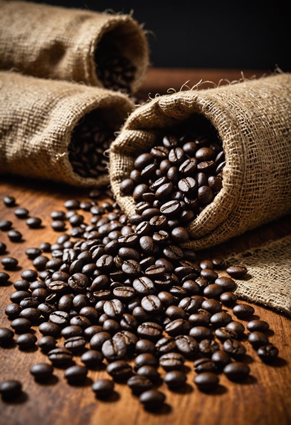 brewing coffee from beans