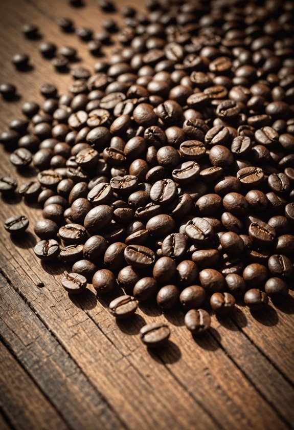 old coffee beans caffeine content