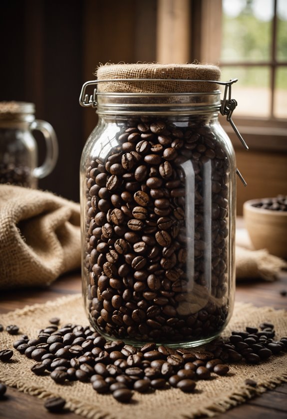 store beans in airtight containers