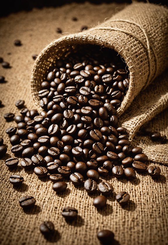 stringing coffee beans jewelry