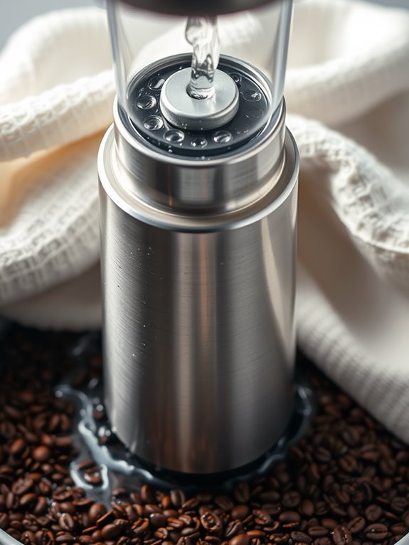 clean coffee grinder water