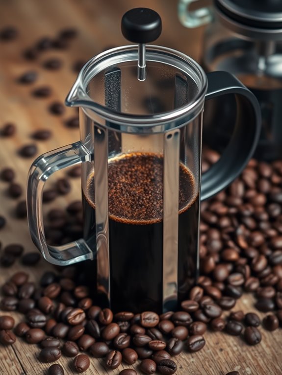 coffee grounds in brew