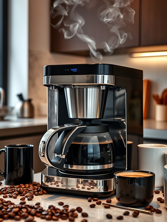 coffee maker heats water